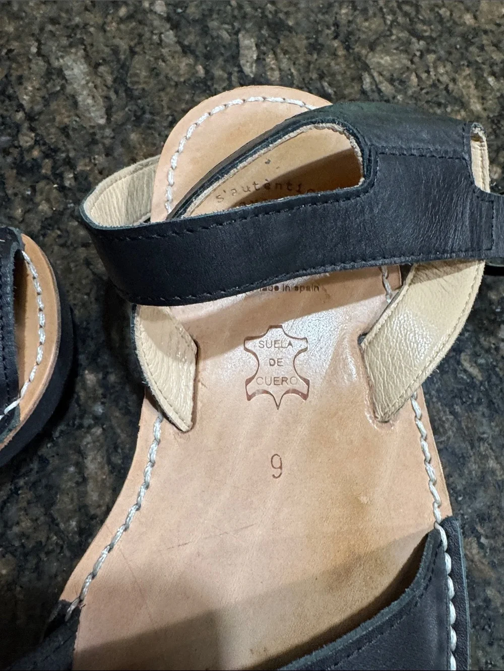 Black and Tan Women’s Leather Sandals